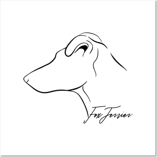 Proud Fox Terrier profile dog lover gift Posters and Art